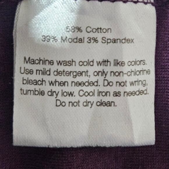 Eddie Bauer Purple Cotton Blend Long Sleeve Tee Size Large - Picture 4 of 4